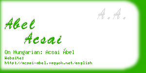 abel acsai business card