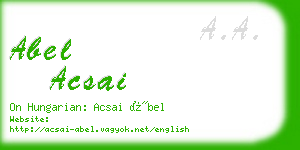 abel acsai business card